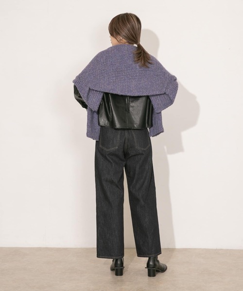 KBF（ケイビーエフ）の「フェイクレザーブラウス（シャツ/ブラウス・レディース・オリーブ/ブラック/ブラウン・ONE）」の10枚目の写真