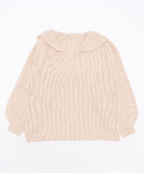 ニット セーター もちもちニットセーラーカラープルオーバー レディース STYLEBLOCK ニット セーター もちもちニットセーラーカラープル
