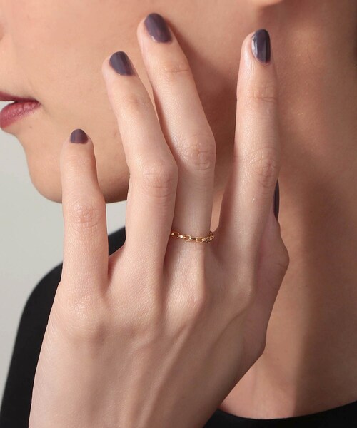 COCOSHNIK（ココシュニック）の「シルバー チェーンリング ケーブルチェーン GP（リング・レディース・ホワイト系その他7・11/17/14）」の3枚目の写真