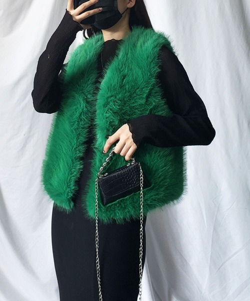 PLAGE 2024AW Fur vest ファーベスト　美品 PLAGE 2024AW Fur vest ファーベスト 美品 プラージュ Plage Fur