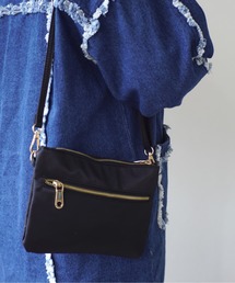 Port（ポート）の「ゴールド ジップ ナイロン サコッシュ /フラットポーチ #（ショルダーバッグ）」