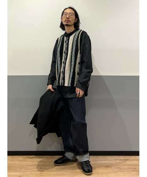 Right-on（ライトオン）の「【Refurbish】総柄ニットベスト（ベスト・メンズ・グリーン/ブラック・M/L）」の15枚目の写真