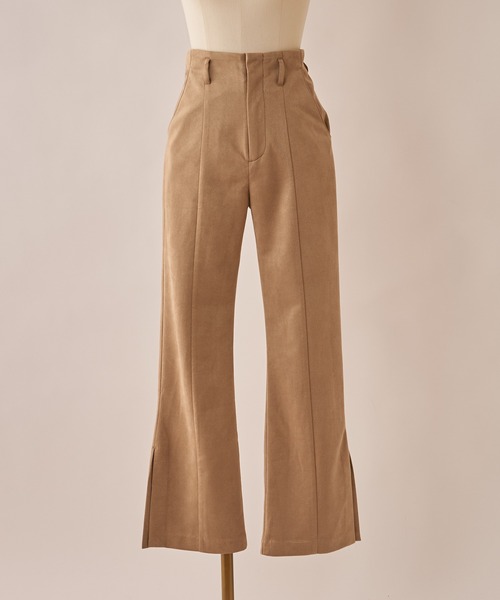 Seemi. byNICECLAUP（ シーミーバイナイスクラップ）の「【Seemi】Seemi.スウェードパンツ（スラックス・レディース・モカ/ピンク/アイボリー・FREE）」の19枚目の写真