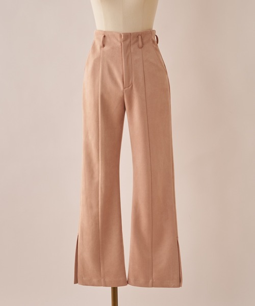 Seemi. byNICECLAUP（ シーミーバイナイスクラップ）の「【Seemi】Seemi.スウェードパンツ（スラックス・レディース・モカ/ピンク/アイボリー・FREE）」の20枚目の写真