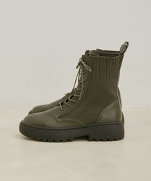 レースアップボリュームソールブーツ