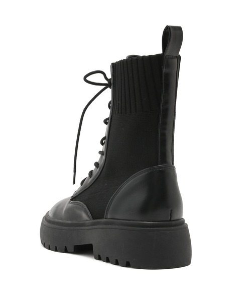 Juze（ジュゼ）の「レースアップボリュームソールブーツ（ブーツ・レディース・ブラック/カーキ・L/M）」の6枚目の写真