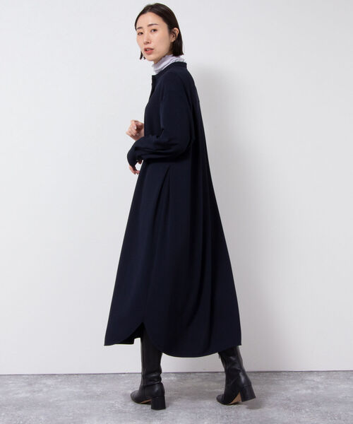 NOLLEY’S(ノーリーズ)の「カットジョーゼット・サイドタックシャツワンピース(シャツワンピース・レディース・ホワイト/ネイビー・FREE)」の22枚目の写真