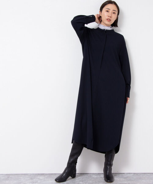 NOLLEY’S(ノーリーズ)の「カットジョーゼット・サイドタックシャツワンピース(シャツワンピース・レディース・ホワイト/ネイビー・FREE)」の20枚目の写真