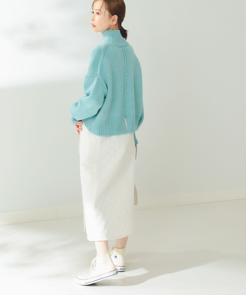 B:MING by BEAMS（ビーミングバイビームス）の「B:MING by BEAMS / バックスリット ハイネック ニット（ニット/セーター・レディース・オフホワイト/サックスブルー/レッド/ベージュ・FREE）」の17枚目の写真