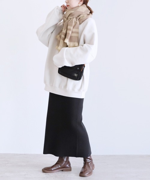 reca(レカ)の「ひしがた柄ストール(ストール/ショール・レディース・ブラック/モカ/ネイビー・ONE SIZE)」の7枚目の写真