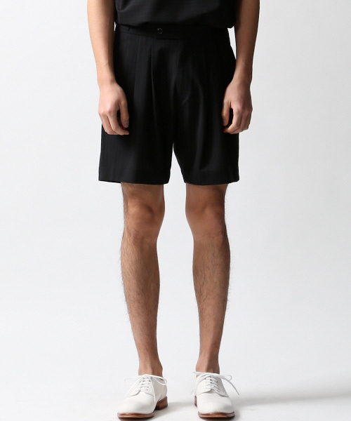 ABAHOUSE（アバハウス）の「サマーウールワイドショーツ（その他パンツ・メンズ・グレー/チャコールグレー/ネイビー・3/2）」の2枚目の写真