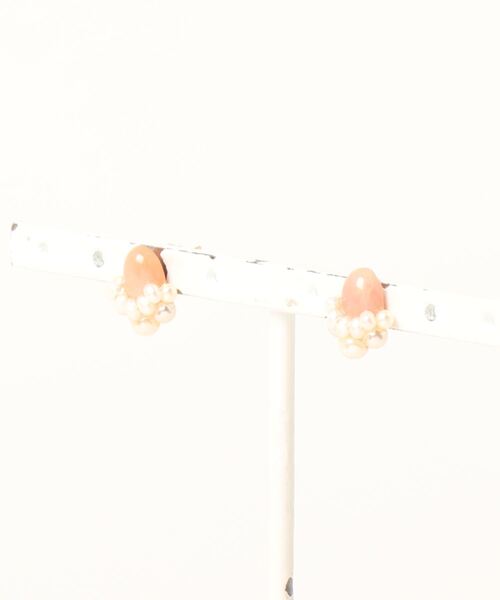 tone(トーン)の「【malle la brocante/マルラブロカント】14kgf ピンクオパールと淡水ケシパールのコラージュピアス(ピアス(両耳用)・レディース・ライトピンク/ピンク/オレンジ・FREE)」の14枚目の写真