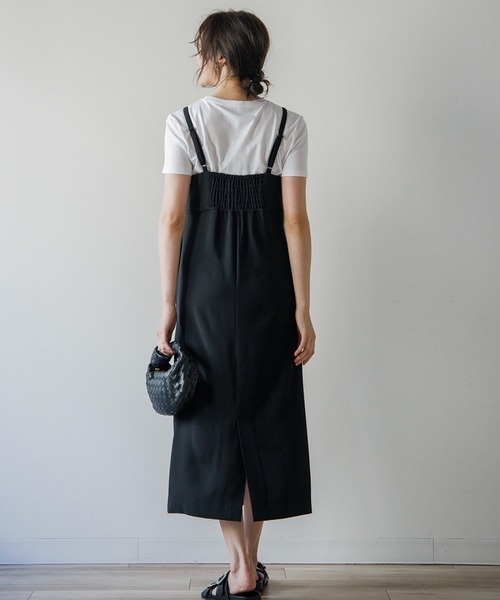 Emma Taylor（エマテイラー）の「パールストラップキャミワンピース（ワンピース・レディース・イエロー×グリーン/ベージュ/ブラック・FREE）」の5枚目の写真