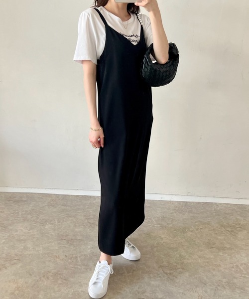 Emma Taylor（エマテイラー）の「パールストラップキャミワンピース（ワンピース・レディース・イエロー×グリーン/ベージュ/ブラック・FREE）」の19枚目の写真