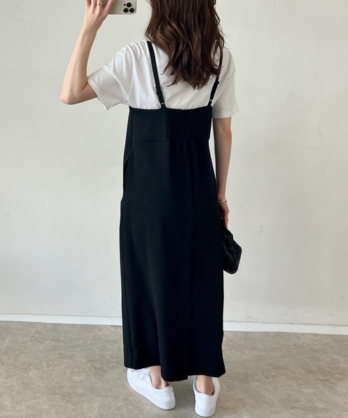 Emma Taylor（エマテイラー）の「パールストラップキャミワンピース（ワンピース・レディース・イエロー×グリーン/ベージュ/ブラック・FREE）」の20枚目の写真