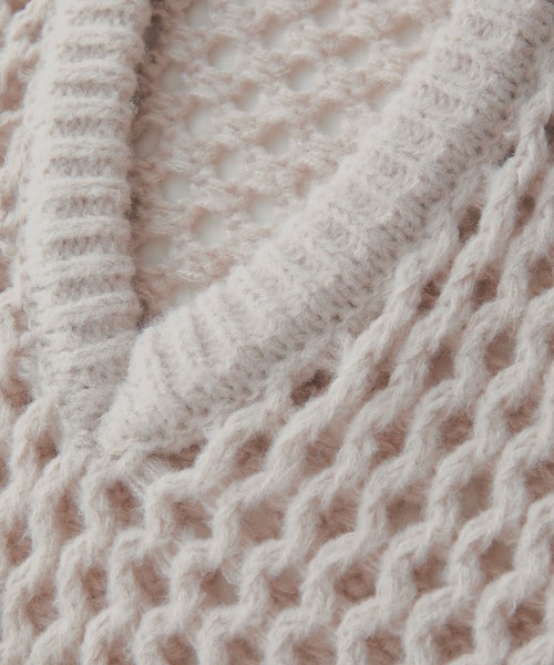 Jayro(ジャイロ)の「透かし編みニットプルオーバー(ニット/セーター・レディース・ベージュ/チャコールグレー・M)」の16枚目の写真