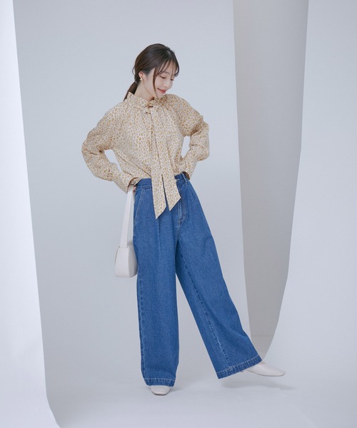 VIS(ビス)の「【洗える】フリルネックシャーリングブラウス(シャツ/ブラウス・レディース・ホワイト/イエロー系その他3/ホワイト系その他・FREE)」の16枚目の写真