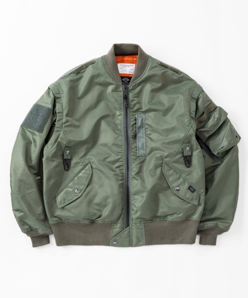 MANASTASH（マナスタッシュ）の「MANASTASH×AVIREX マナスタッシュ×アヴィレックス　FIELD L-2 フィールドL-2（ミリタリージャケット・メンズ・セージグリーン/ブラック・M/L/XL）」の2枚目の写真