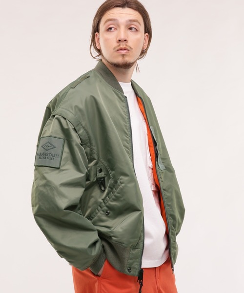 MANASTASH（マナスタッシュ）の「MANASTASH×AVIREX マナスタッシュ×アヴィレックス　FIELD L-2 フィールドL-2（ミリタリージャケット・メンズ・セージグリーン/ブラック・M/L/XL）」の4枚目の写真