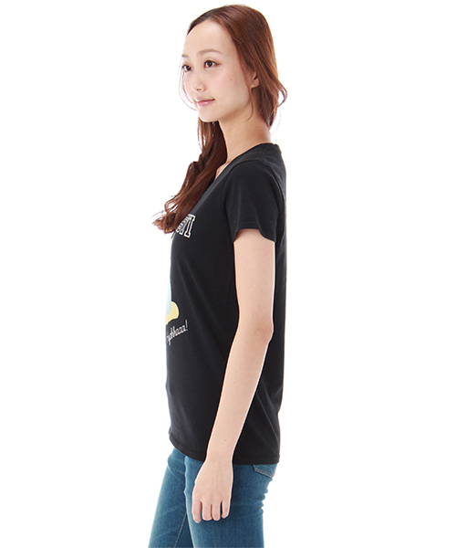 AZUL by moussy（アズールバイマウジー）の「20/-天竺ｷﾞﾀｰふなっしｰT（Tシャツ/カットソー・レディース・ブラック/オフホワイト・MEDIUM/SMALL/LARGE）」の4枚目の写真