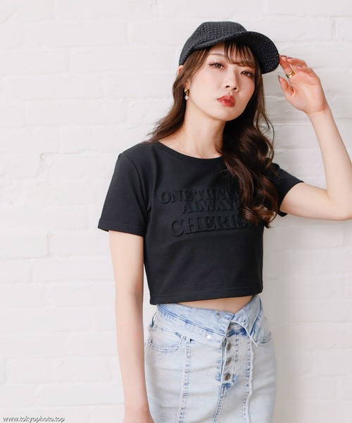 LIPSERVICE(リップサービス)の「CHERISH Tシャツ(Tシャツ/カットソー・レディース・ブラック/ピンク/ホワイト・FREE)」の10枚目の写真