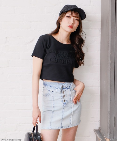 LIPSERVICE(リップサービス)の「CHERISH Tシャツ(Tシャツ/カットソー・レディース・ブラック/ピンク/ホワイト・FREE)」の11枚目の写真