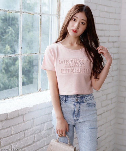 LIPSERVICE(リップサービス)の「CHERISH Tシャツ(Tシャツ/カットソー・レディース・ブラック/ピンク/ホワイト・FREE)」の13枚目の写真