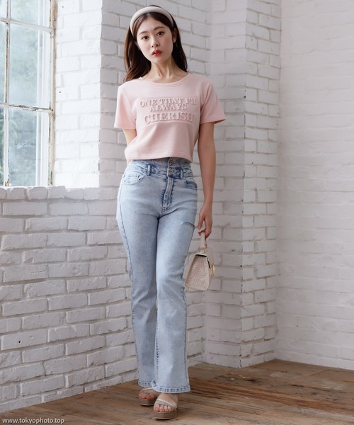 LIPSERVICE(リップサービス)の「CHERISH Tシャツ(Tシャツ/カットソー・レディース・ブラック/ピンク/ホワイト・FREE)」の14枚目の写真