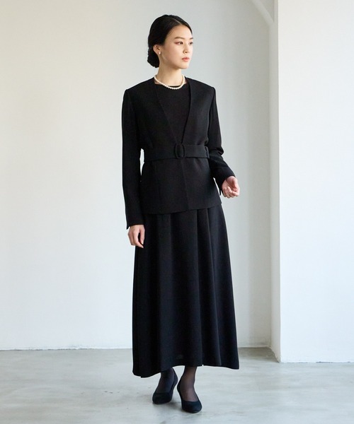 AIMER（エメ）の「【喪服・礼服・WEB限定】ベルト付きノーカラー