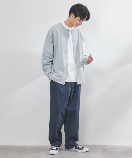 coen（コーエン）の「Wフェイスカーディガン（カーディガン/ボレロ・メンズ・ライトブルー/ベージュ/ダークグレー・S/M/L/XL）」の9枚目の写真