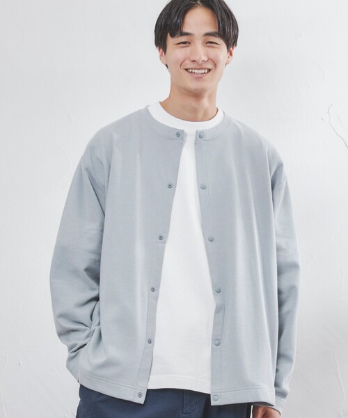 coen（コーエン）の「Wフェイスカーディガン（カーディガン/ボレロ・メンズ・ライトブルー/ベージュ/ダークグレー・S/M/L/XL）」の10枚目の写真