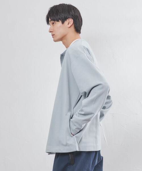 coen（コーエン）の「Wフェイスカーディガン（カーディガン/ボレロ・メンズ・ライトブルー/ベージュ/ダークグレー・S/M/L/XL）」の11枚目の写真