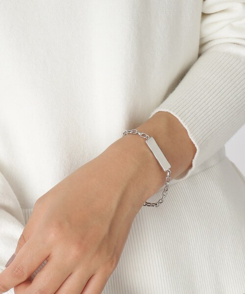THE SHOP TK (ザ ショップ ティーケー )の「◆【Nerine】スクエアプレートブレスレット(ブレスレット・レディース・シルバー/ゴールド・00)」の5枚目の写真