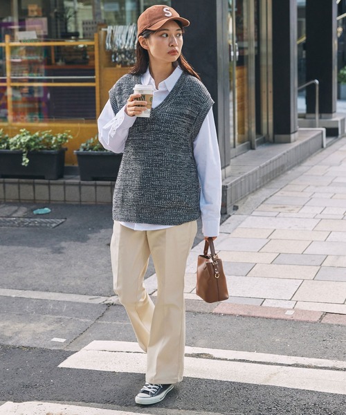 Dickies/ディッキーズ センタープレス ストレッチツイル フレア