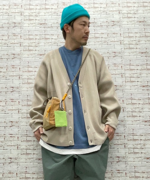 B&T CLUB(ビーティークラブ)の「ふわかる カーディガン(カーディガン/ボレロ・メンズ・アイボリー/ブルー/グリーン/ピンク・5L/4L/6L/3L)」の2枚目の写真