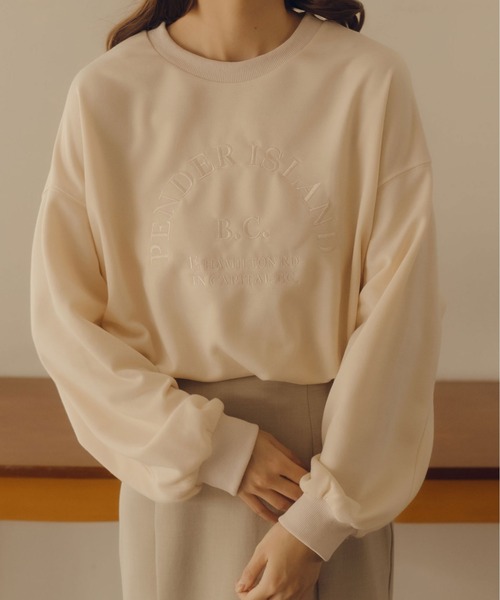 fupel（フぺル）の「ロゴ刺繍スウェット（スウェット・レディース・ライトグレー/アイボリー・FREE）」の20枚目の写真