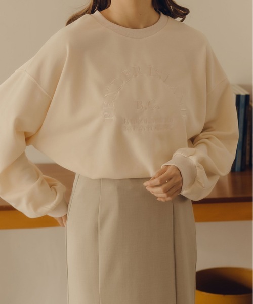 fupel（フぺル）の「ロゴ刺繍スウェット（スウェット・レディース・ライトグレー/アイボリー・FREE）」の22枚目の写真