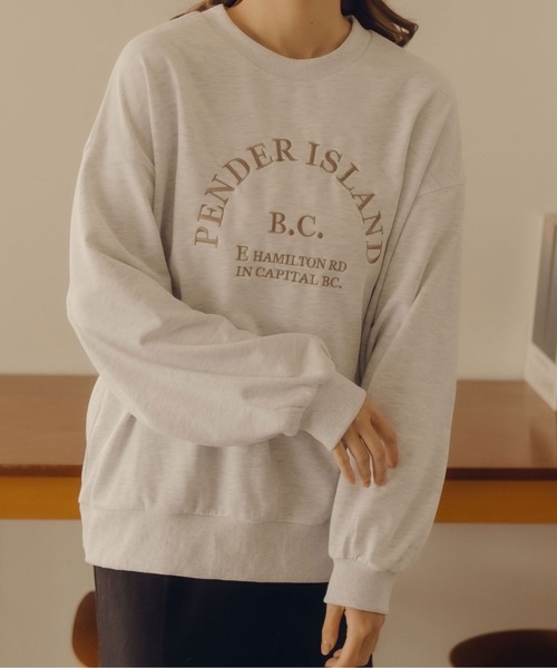 fupel（フぺル）の「ロゴ刺繍スウェット（スウェット・レディース・ライトグレー/アイボリー・FREE）」の15枚目の写真