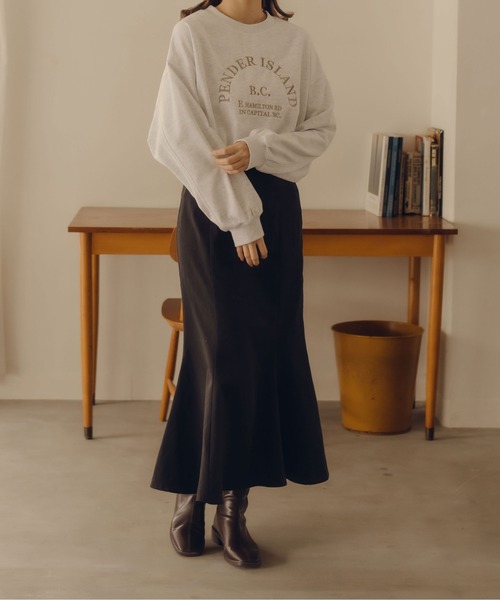 fupel（フぺル）の「ロゴ刺繍スウェット（スウェット・レディース・ライトグレー/アイボリー・FREE）」の11枚目の写真