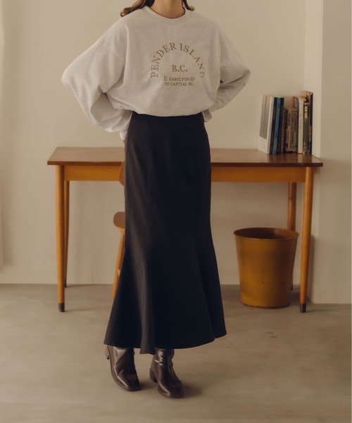 fupel（フぺル）の「ロゴ刺繍スウェット（スウェット・レディース・ライトグレー/アイボリー・FREE）」の12枚目の写真