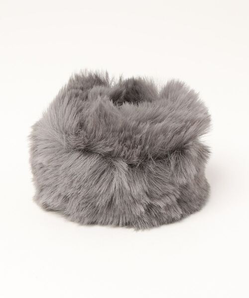 B.C STOCK（ベーセーストック）の「ECO FUR SPRING BAND:バングル（ブレスレット・レディース・チャコールグレー/ブラック/ボルドー・FREE）」の2枚目の写真