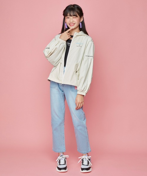 ❤︎新品❤︎MoNiLEボリューム袖パーカーブルゾン エコレザー