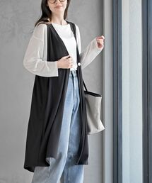 BACKスリットロングジレ