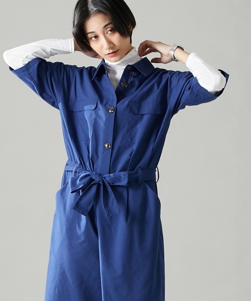 Le temps riche（ルタンリッシュ）の「ボトルハイネック長袖Ｔシャツ　UVカット　＜Le temps riche＞（Tシャツ/カットソー・レディース・杢グレー/アイボリー系/オフホワイト/ブラック・L/M）」の7枚目の写真