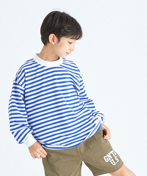 GENERATOR（ジェネレーター）の「GENERATOR/ジェネレーター　ボーダー L/S Tシャツ（Tシャツ/カットソー・キッズ・イエロー×グリーン/ブラック/ブルー・M/L/XL）」の3枚目の写真