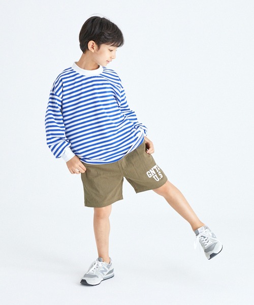 GENERATOR（ジェネレーター）の「GENERATOR/ジェネレーター　ボーダー L/S Tシャツ（Tシャツ/カットソー・キッズ・イエロー×グリーン/ブラック/ブルー・M/L/XL）」の9枚目の写真