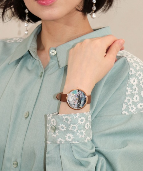 ScoLar（スカラー）の「SJ-020：ローリングロゴウォッチ（アナログ腕時計・レディース・ブラック/ブラウン・FREE）」の7枚目の写真