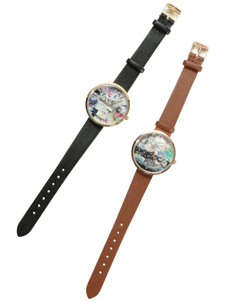 ScoLar（スカラー）の「SJ-020：ローリングロゴウォッチ（アナログ腕時計・レディース・ブラック/ブラウン・FREE）」の15枚目の写真