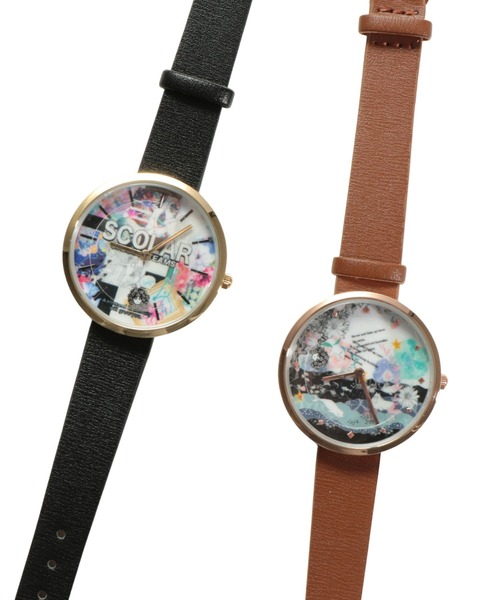 ScoLar（スカラー）の「SJ-020：ローリングロゴウォッチ（アナログ腕時計・レディース・ブラック/ブラウン・FREE）」の9枚目の写真