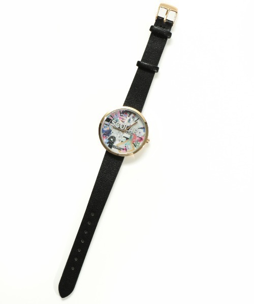 ScoLar（スカラー）の「SJ-020：ローリングロゴウォッチ（アナログ腕時計・レディース・ブラック/ブラウン・FREE）」の4枚目の写真